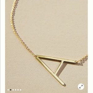 Monogram pendant necklace anthropology